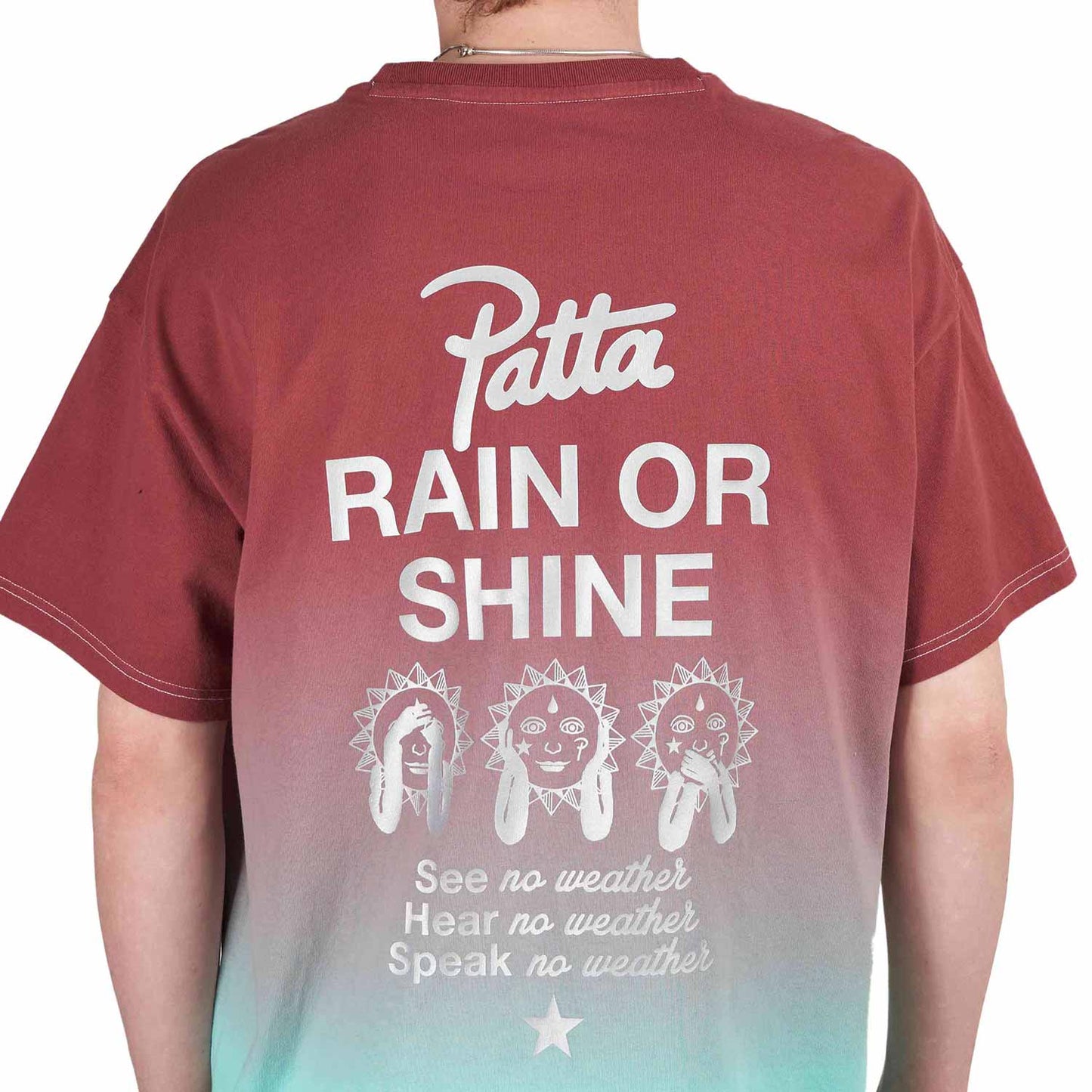 Converse x Patta Rain or Shine T-Shirt (Rot / Blau)  - Allike Store