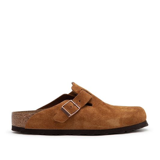 Birkenstock Boston Soft Footbed Suede Leather (Braun)  - Algreen Store
