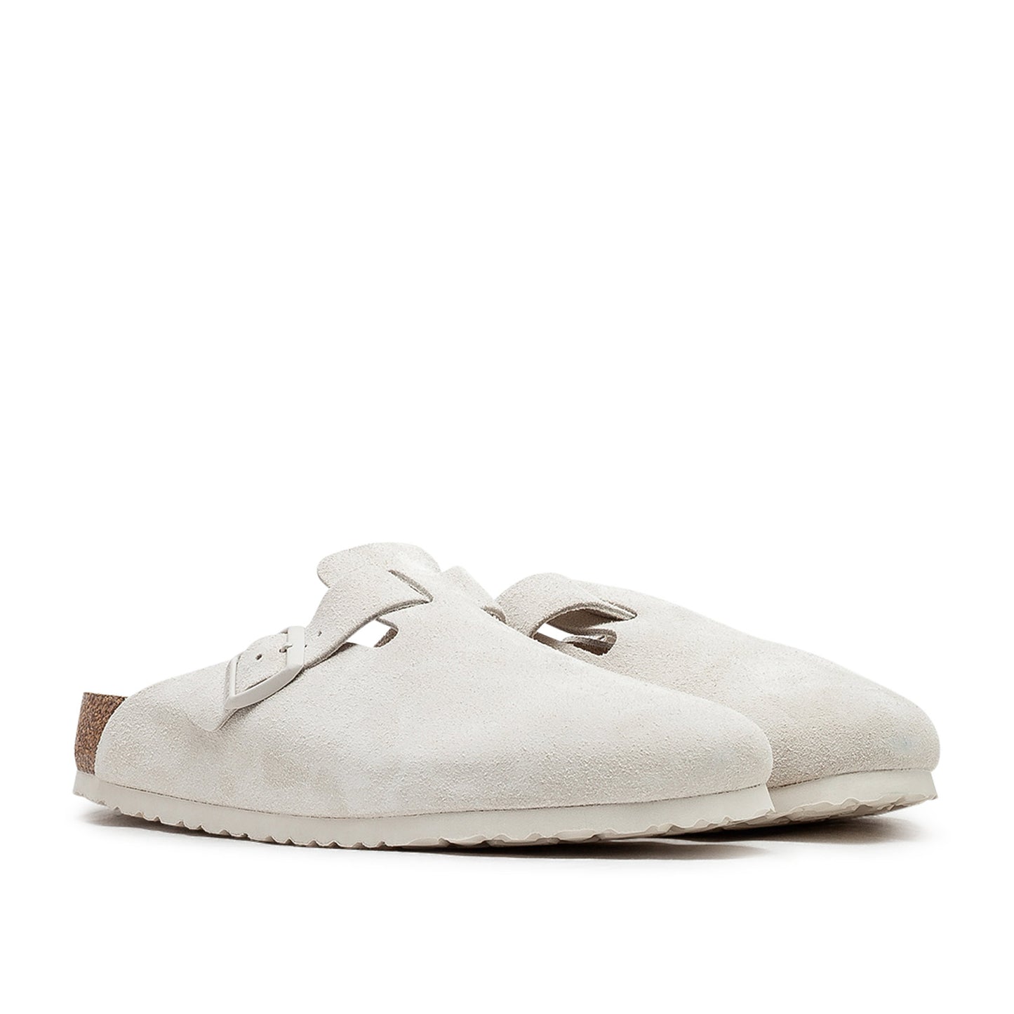 Birkenstock Boston Soft Footbed Suede Leather (Beige) - Allike Store