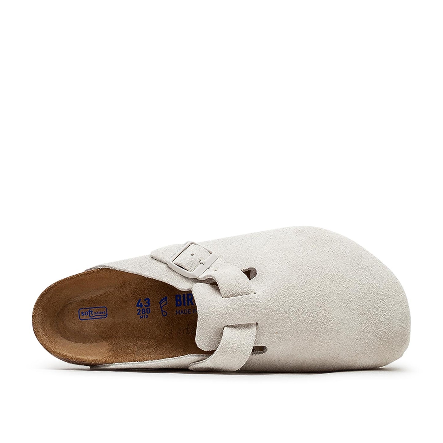 Birkenstock Boston Soft Footbed Suede Leather (Beige) - Allike Store