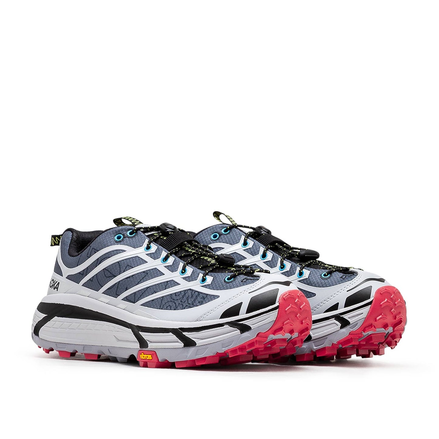 HOKA Mafate Three2 Wordmark (Grau / Rot) - Allike Store