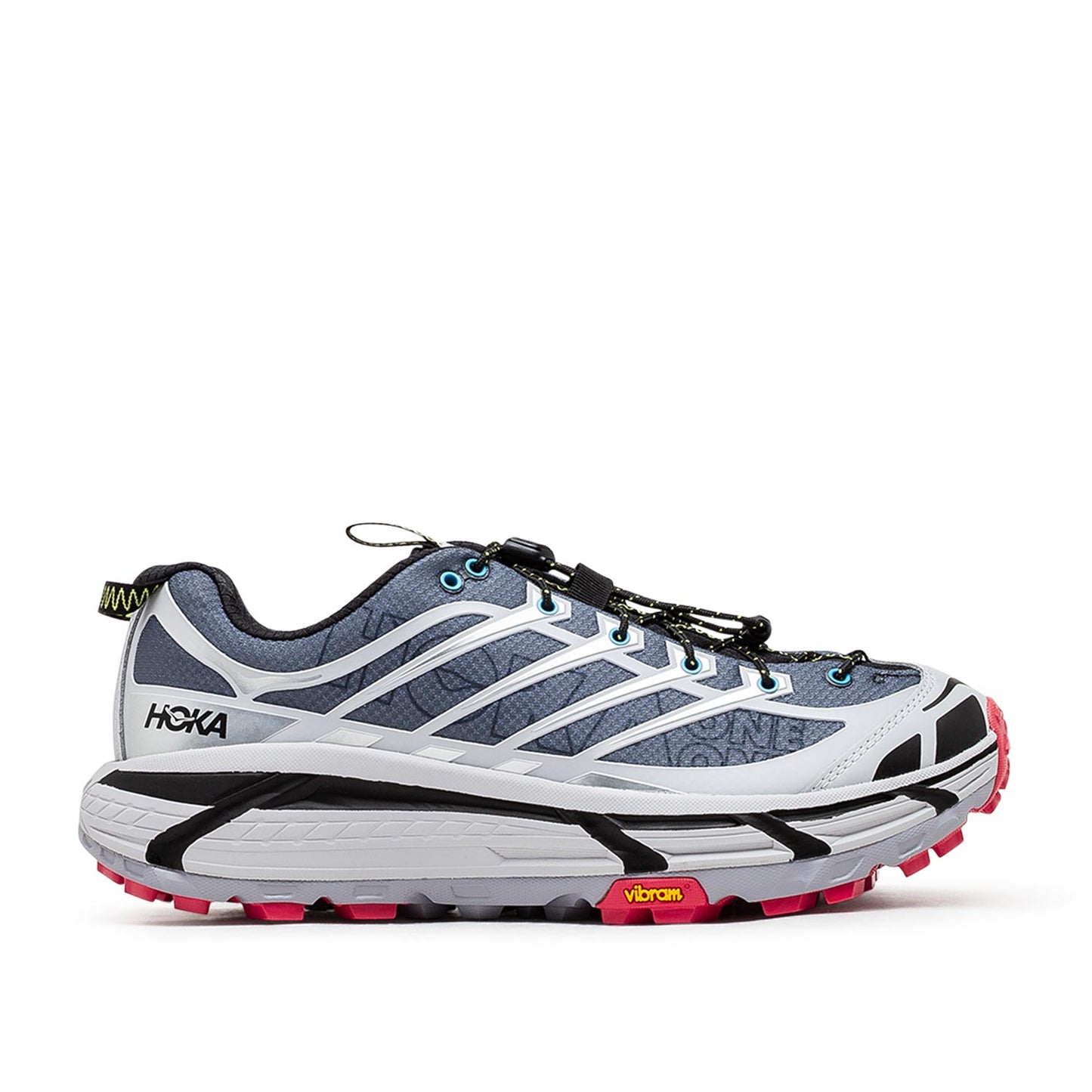 HOKA Mafate Three2 Wordmark (Grau / Rot) - Allike Store