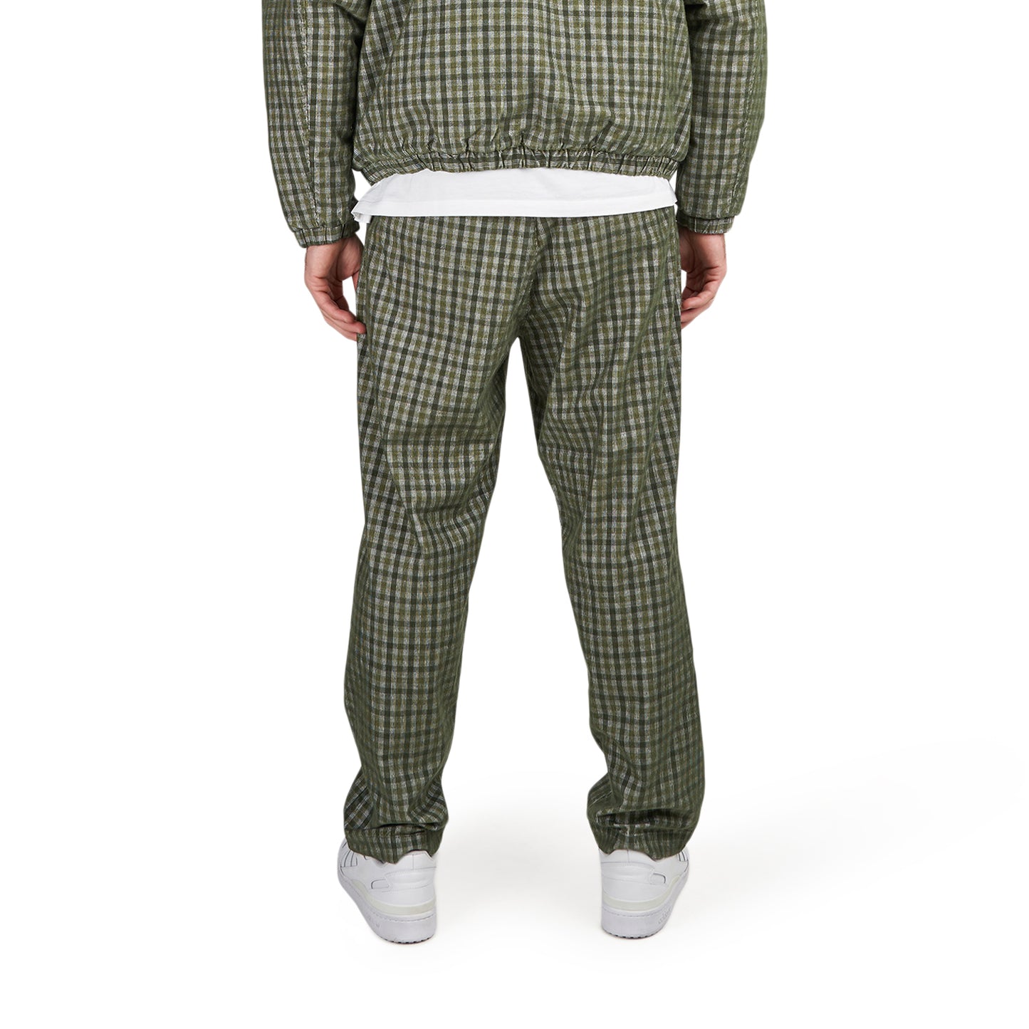 Obey Fubar Pleated Plaid Cord Pant (Grün / Grau) - Allike Store