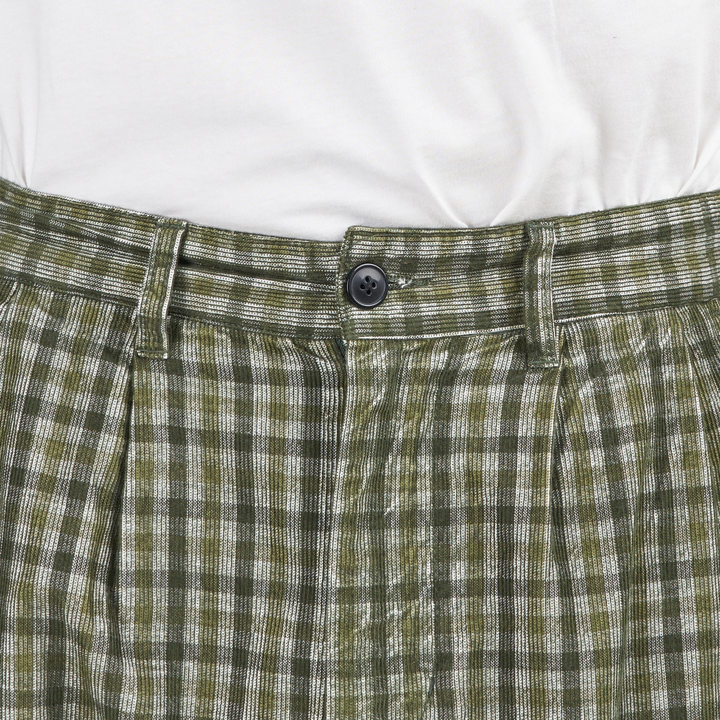 Obey Fubar Pleated Plaid Cord Pant (Grün / Grau)  - Allike Store