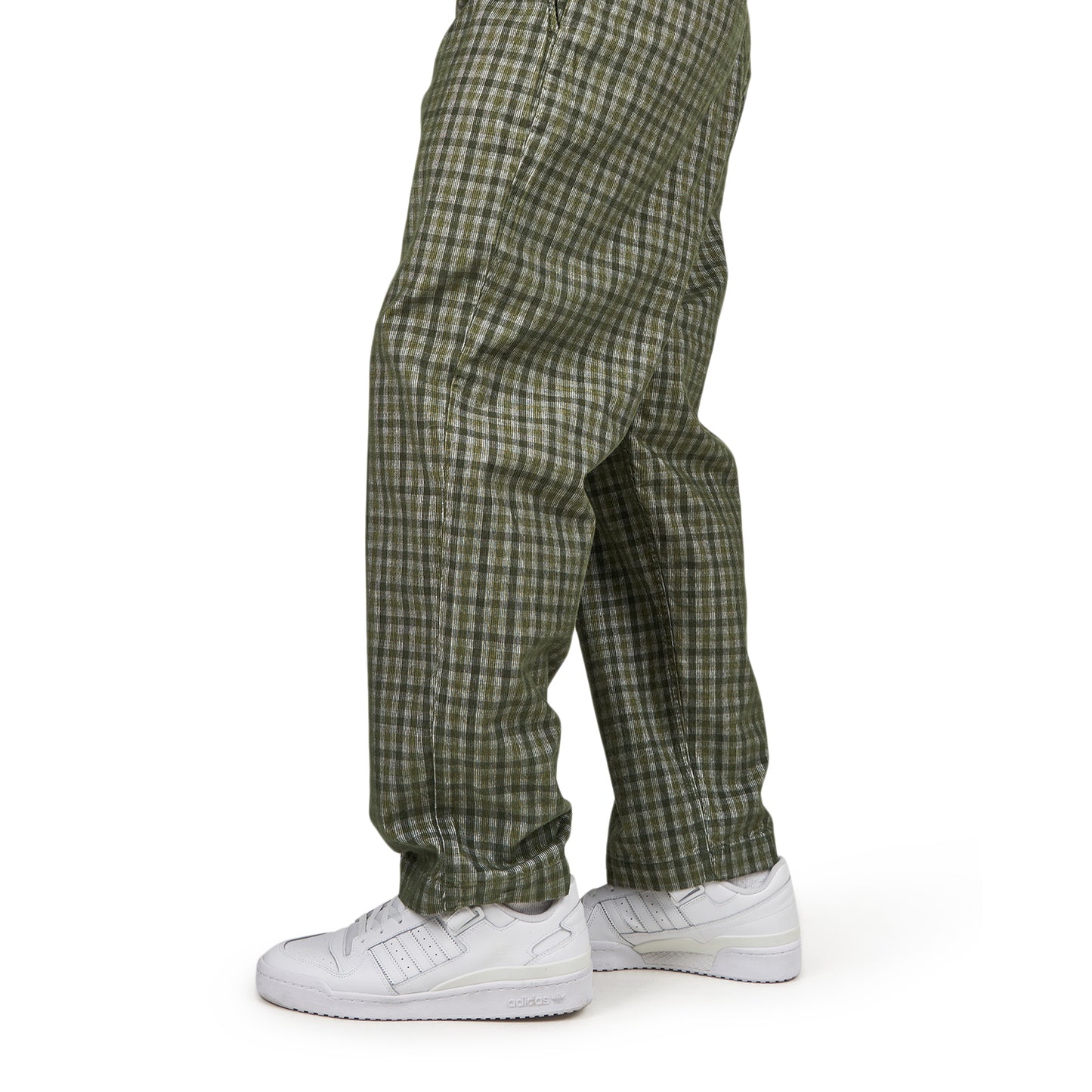 Obey Fubar Pleated Plaid Cord Pant (Grün / Grau)  - Allike Store