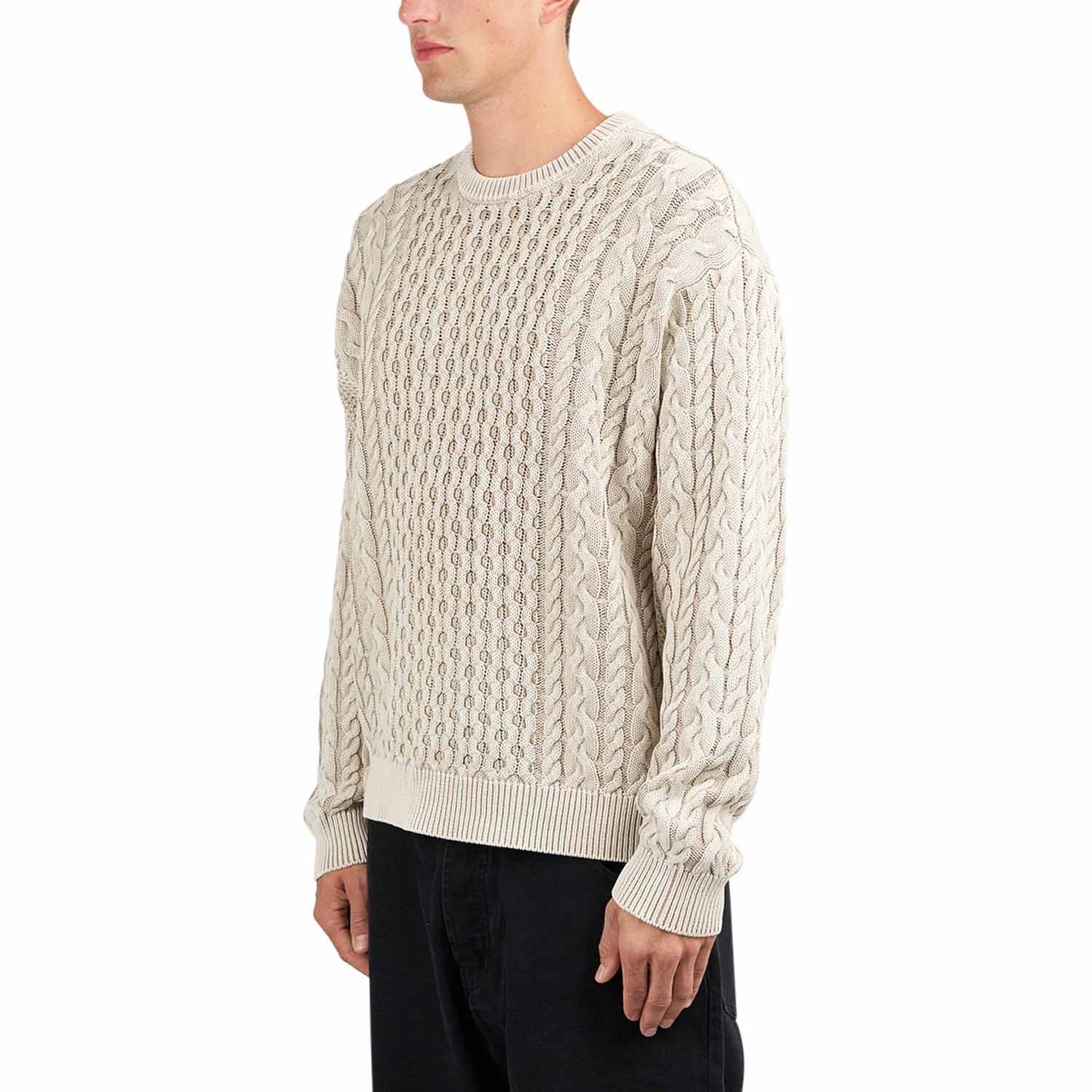 Obey Faded Wash Sweater (Beige) - Allike Store