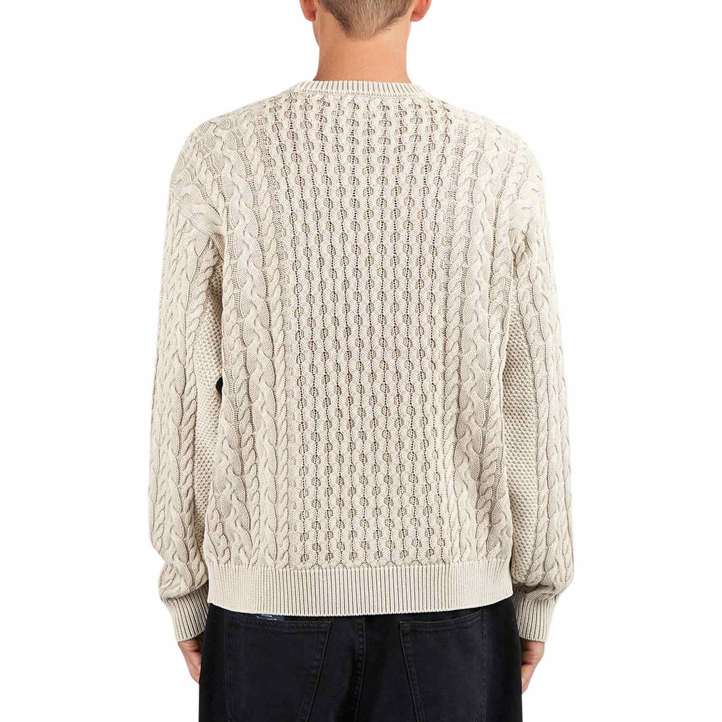 Obey Faded Wash Sweater (Beige) - Allike Store