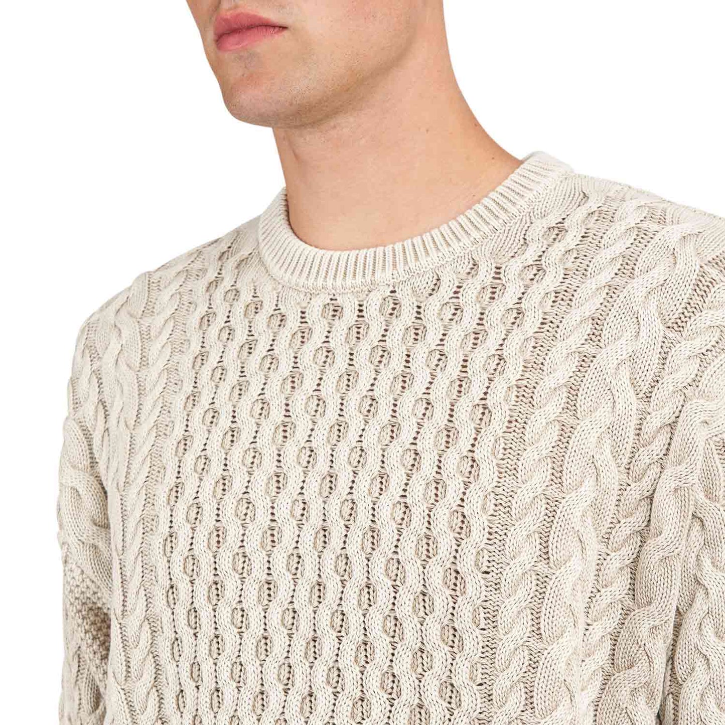 Obey Faded Wash Sweater (Beige) - Allike Store