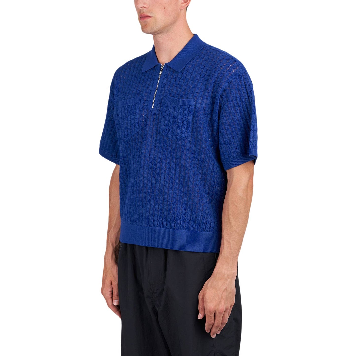 Obey Grant Quater Zip Sweater (Blau) - Allike Store