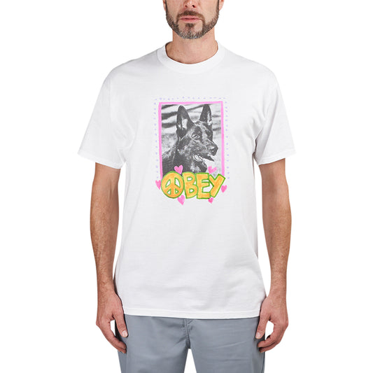 Obey Peace Dog Classic T-Shirt (Weiß)  - Cheap Witzenberg Jordan Outlet
