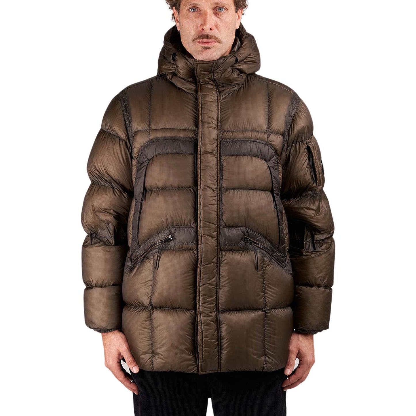 C.P. Company D.D. Shell Hooded Long Down Jacket (Oliv) - Allike Store