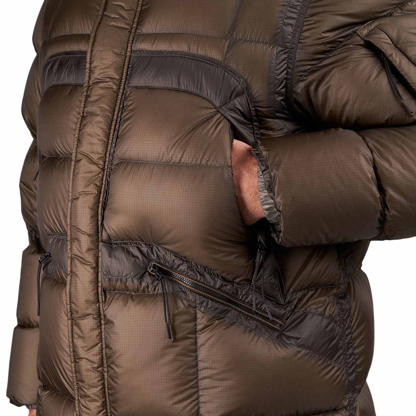 C.P. Company D.D. Shell Hooded Long Down Jacket (Oliv) - Allike Store