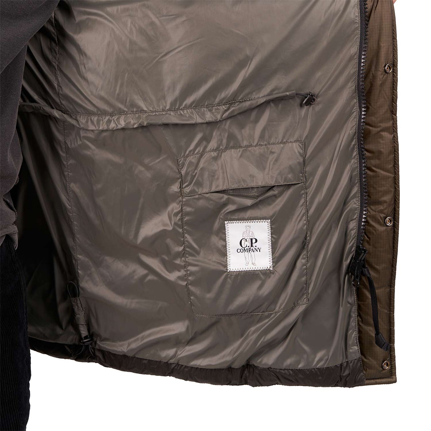 C.P. Company D.D. Shell Hooded Long Down Jacket (Oliv) - Allike Store