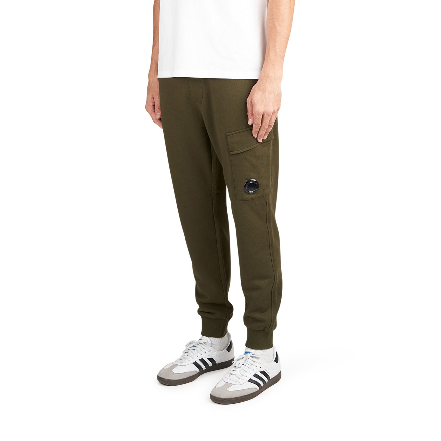 C.P. Company Diagonal Raised Fleece Cargo Sweatpants (Grün) - Allike Store