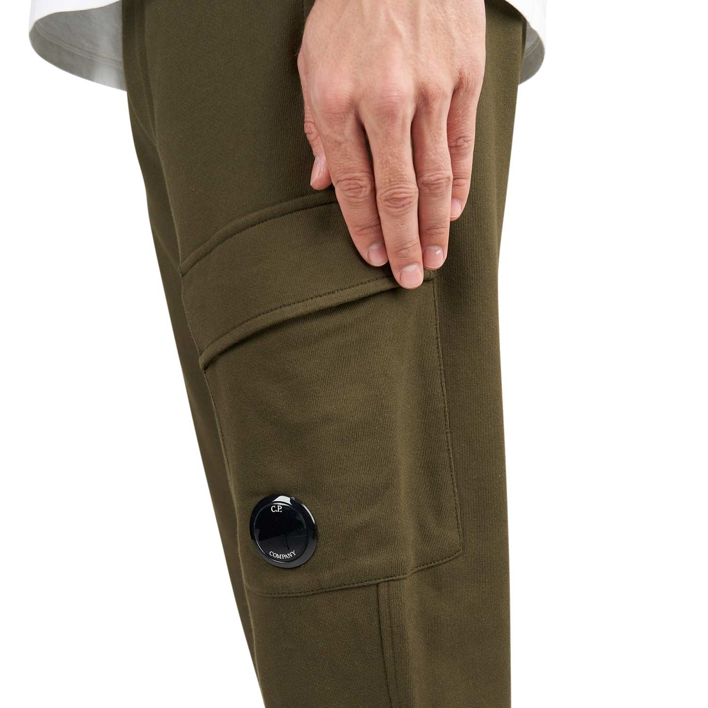 C.P. Company Diagonal Raised Fleece Cargo Sweatpants (Grün) - Allike Store