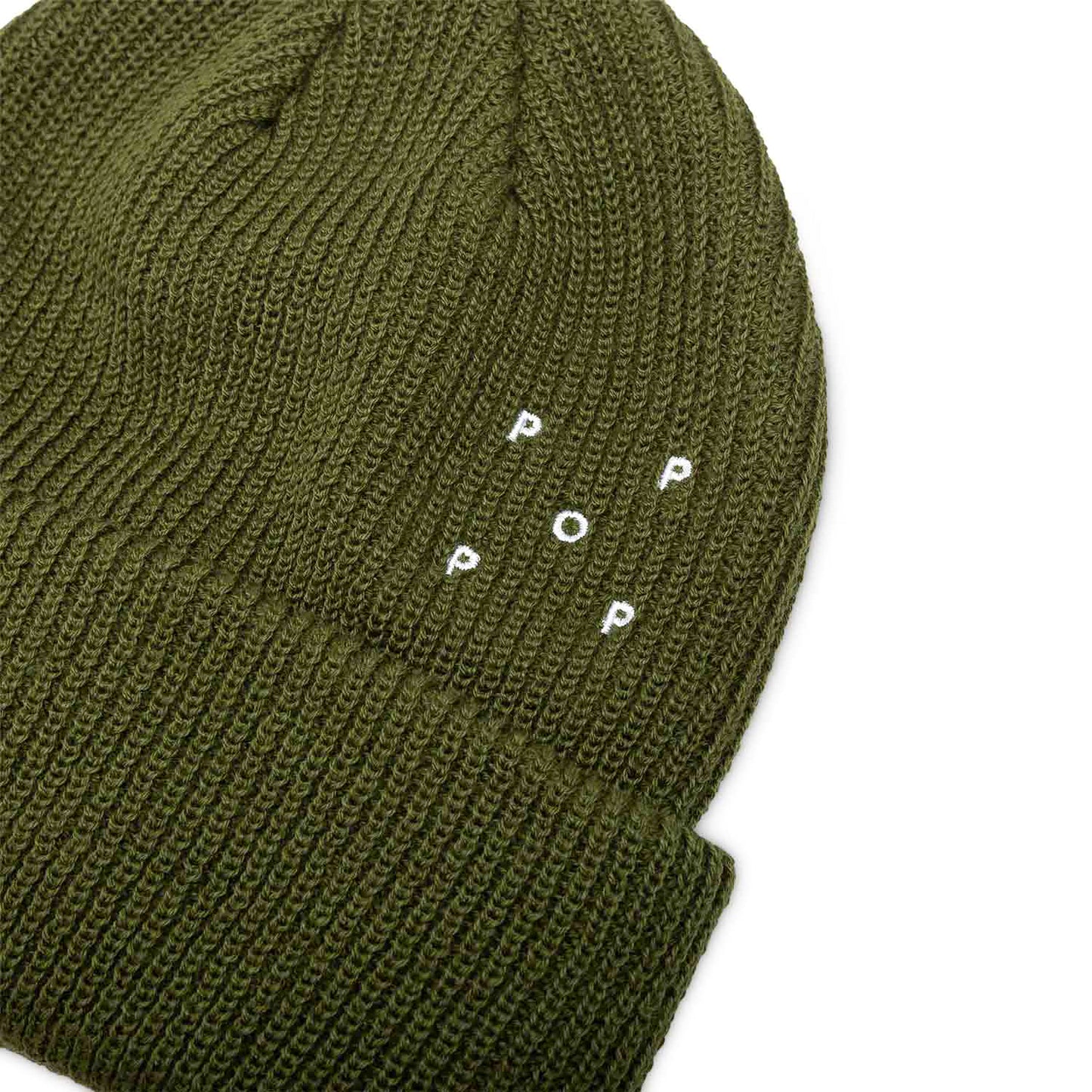 Pop Trading Company Basic Beanie (Oliv) - Allike Store