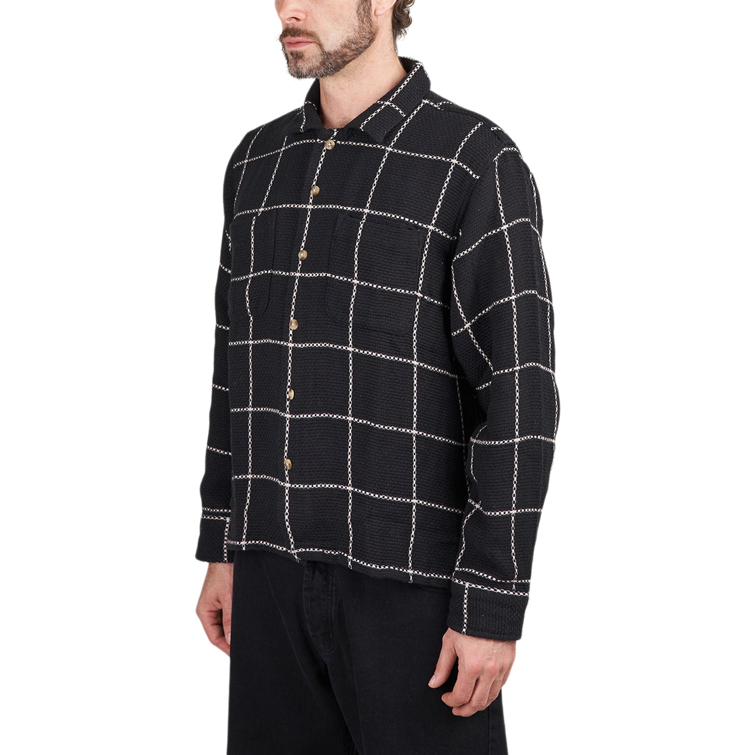 Obey Santo Woven Shirt (Schwarz / Weiß)  - Allike Store