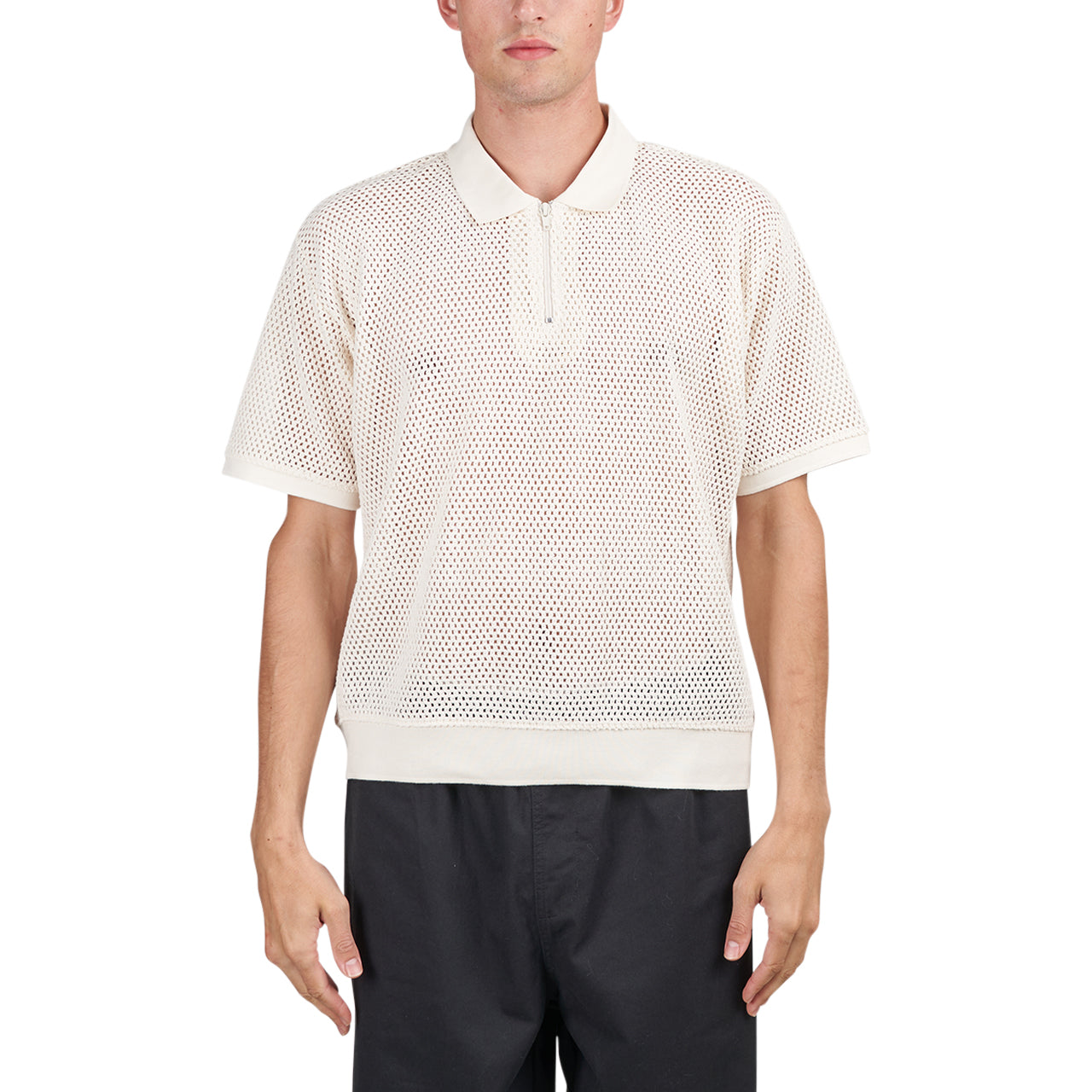 Obey Rolling Button-Up Polo (Creme)  - Allike Store