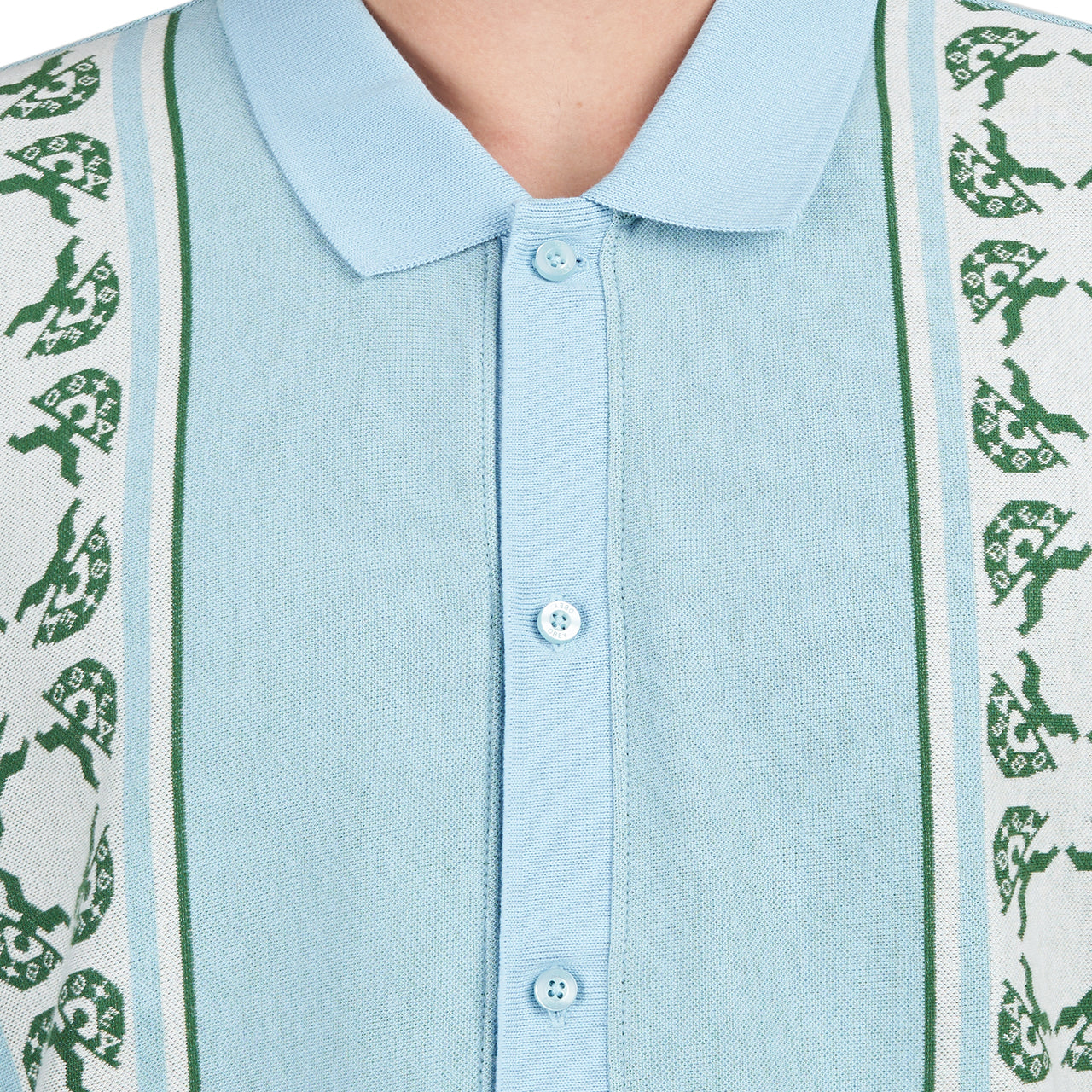 Obey Monument Button-Up Polo (Blau / Creme)  - Allike Store