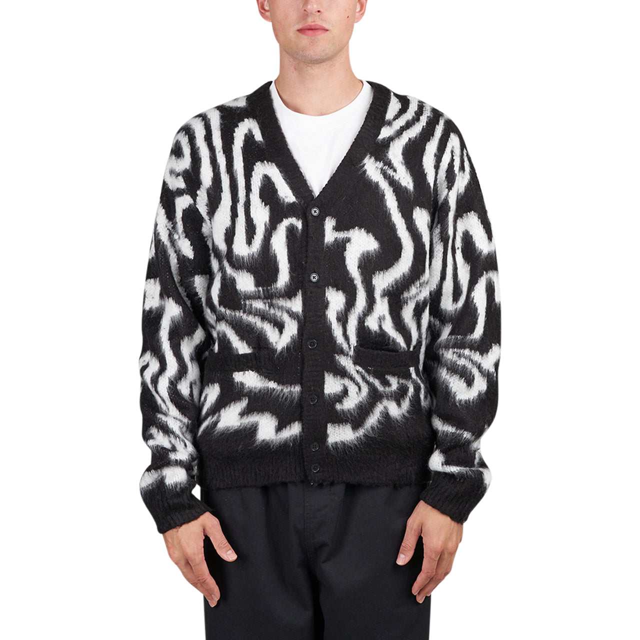 Obey Pally Cardigan (Schwarz / Weiß) - Allike Store