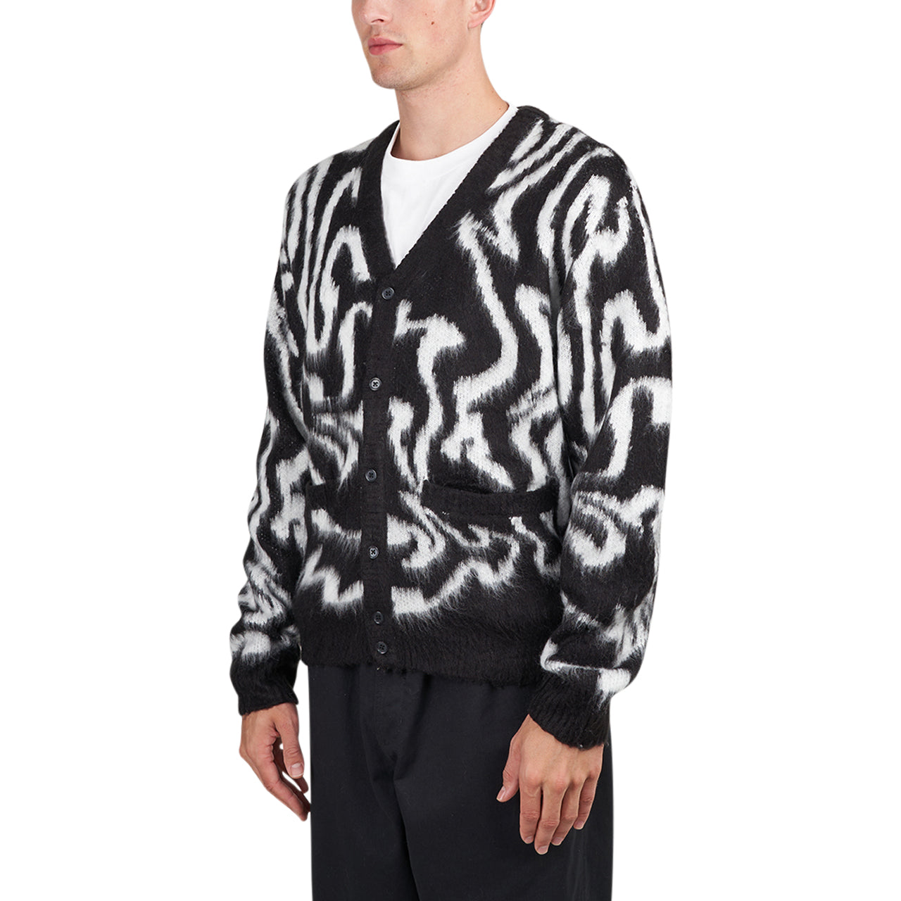 Obey Pally Cardigan (Schwarz / Weiß) - Allike Store