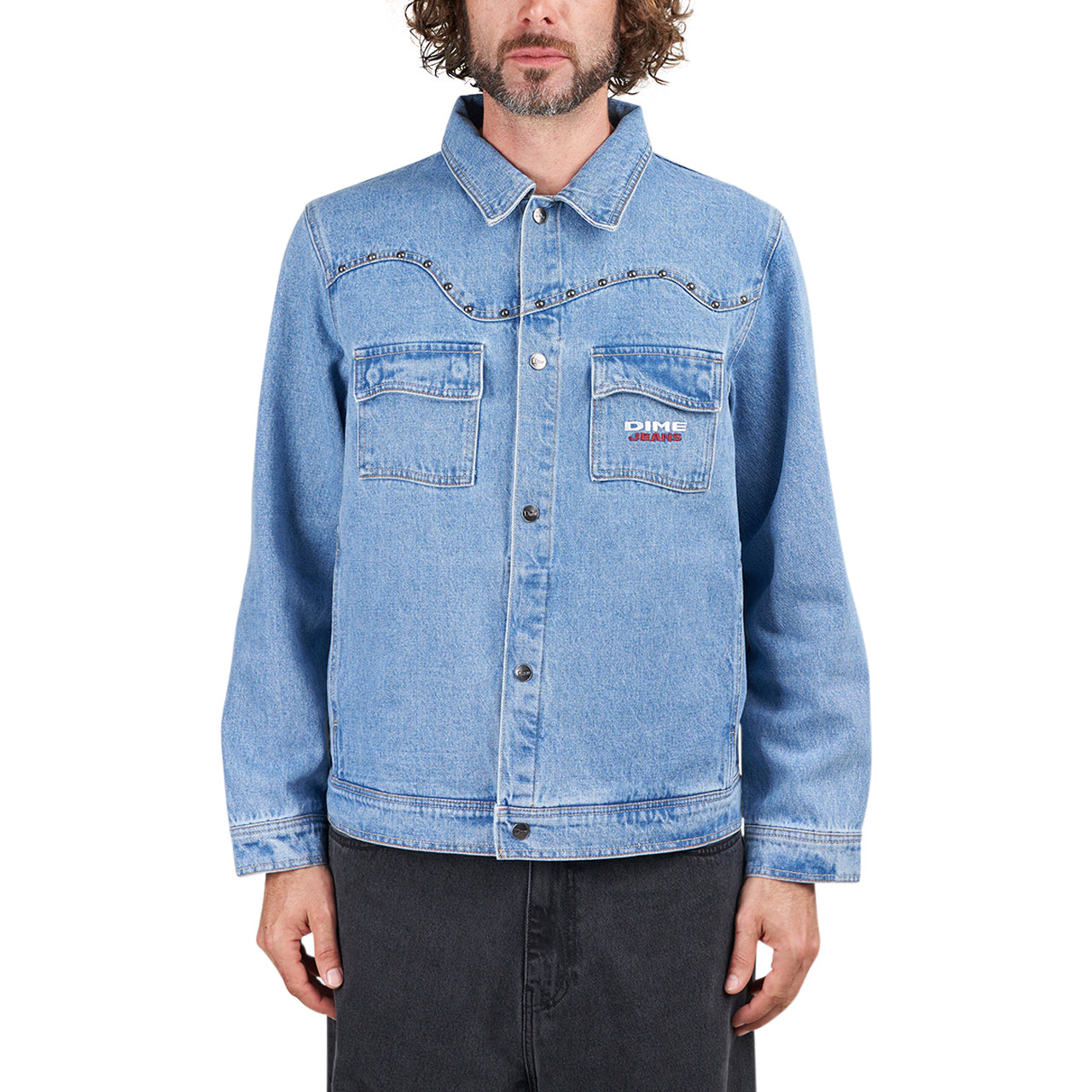 Dime Denim Western Jacket (Blau) - Allike Store