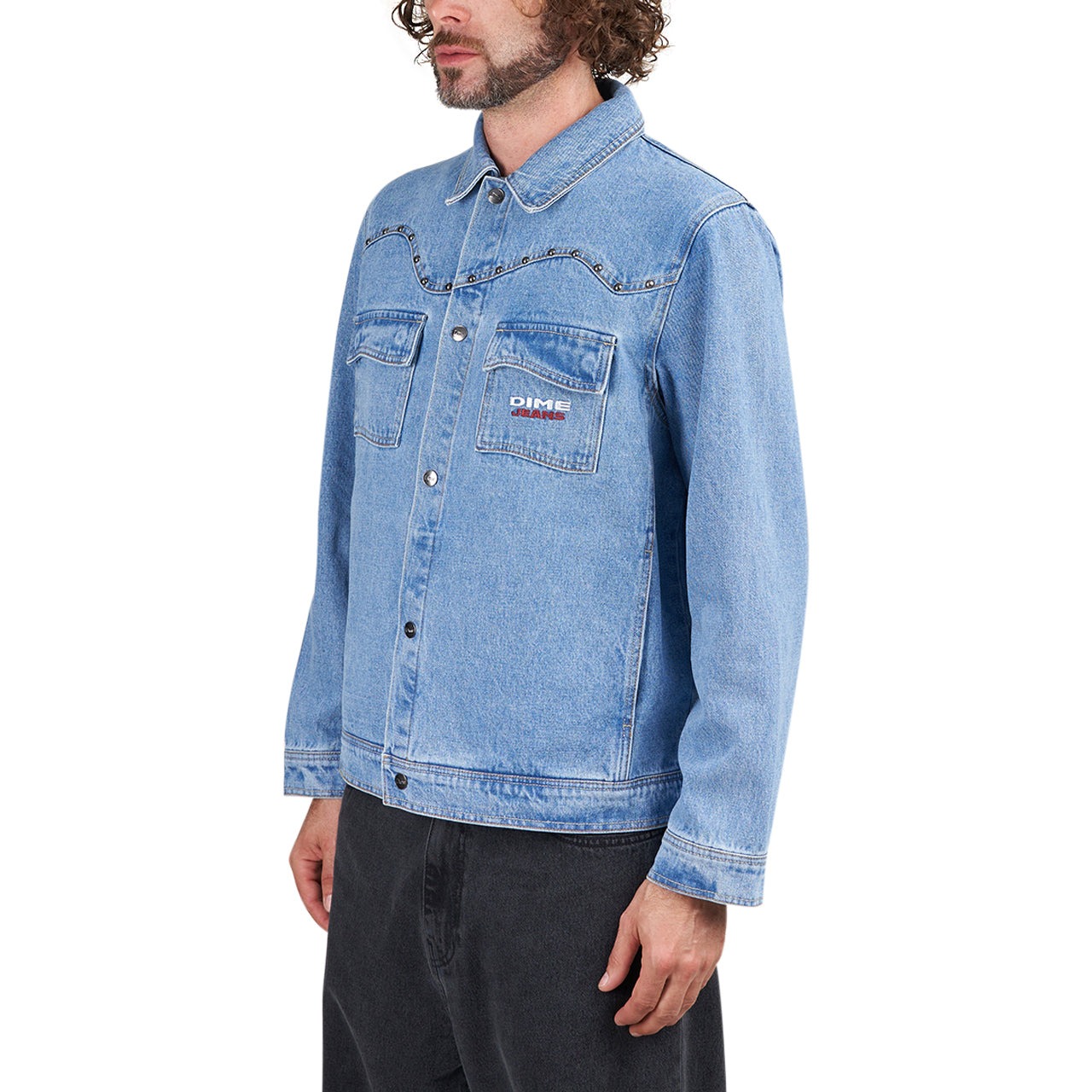 Dime Denim Western Jacket (Blau) - Allike Store