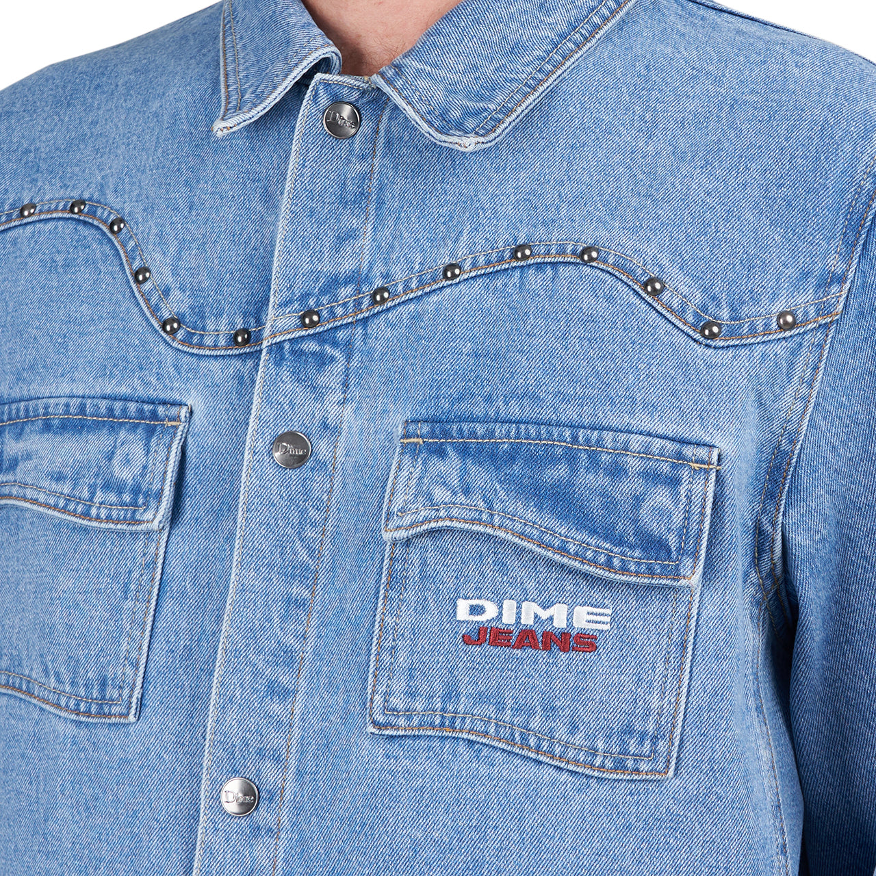 Dime Denim Western Jacket (Blau) - Allike Store