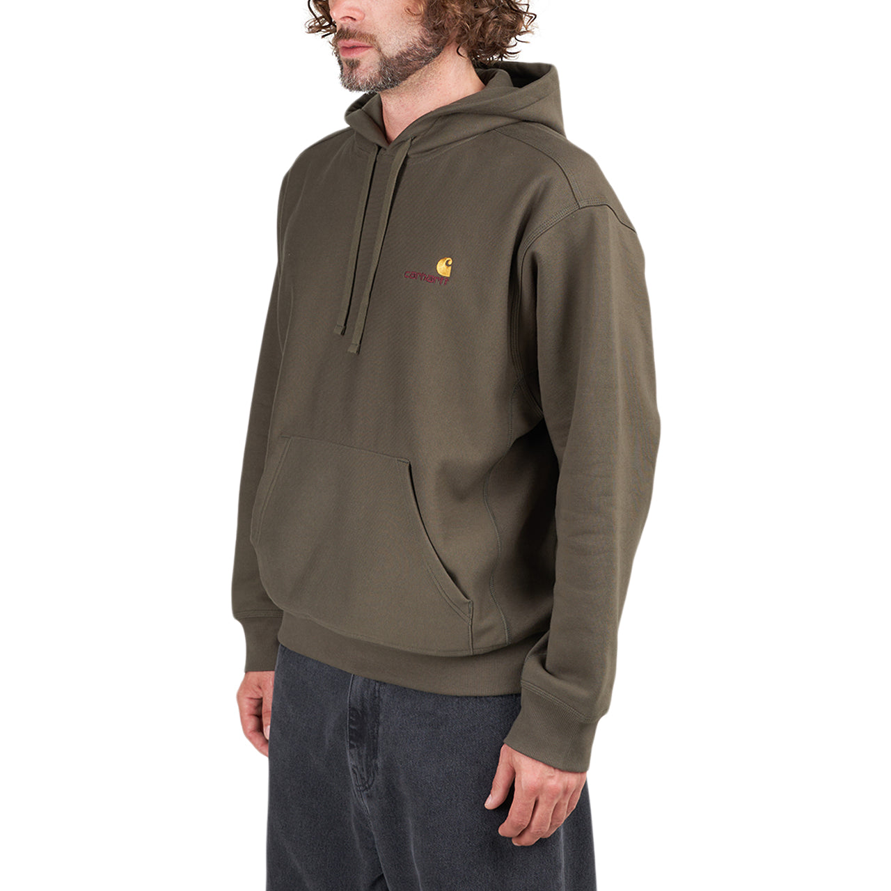 Carhartt WIP Hooded American Script Sweatshirt (Grün)  - Allike Store