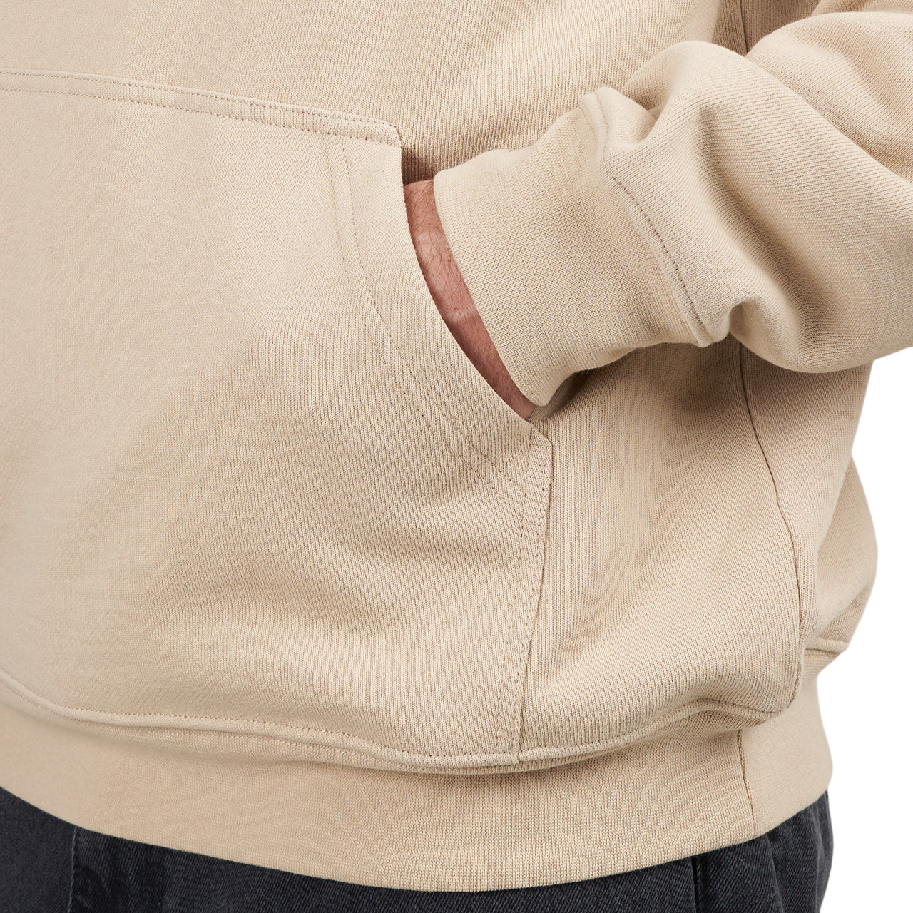 Dime Classic Small Logo Hoodie (Beige) - Allike Store