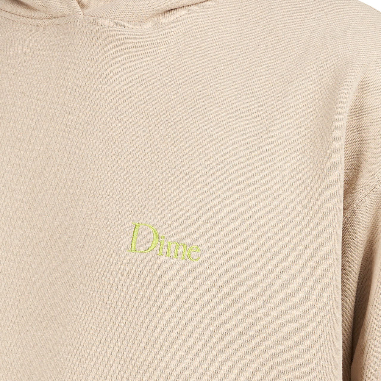 Dime Classic Small Logo Hoodie (Beige) - Allike Store