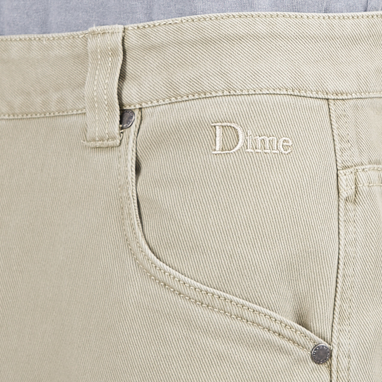 Dime Baggy Denim Pants (Khaki) - Allike Store