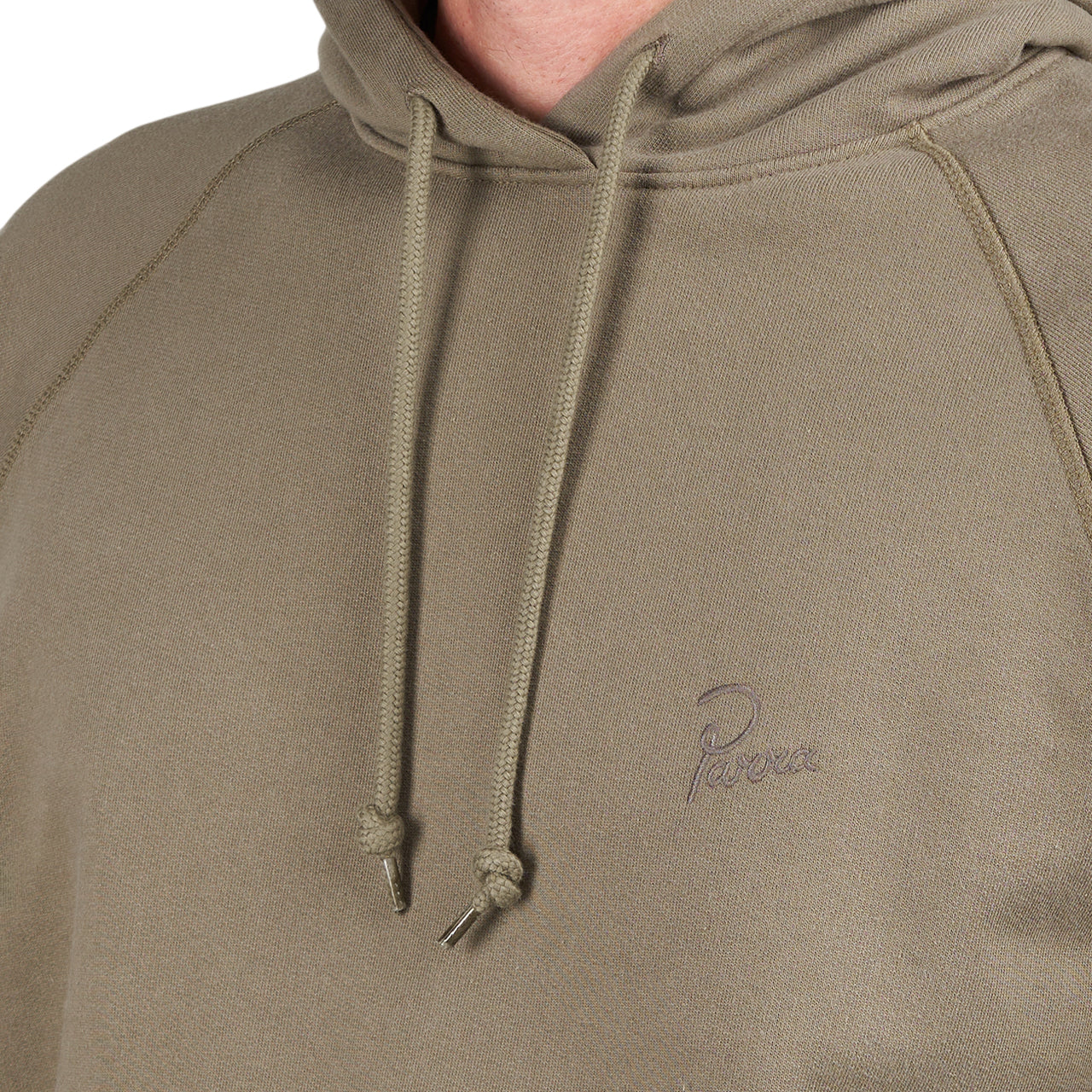 by Parra Script Logo Hooded Sweatshirt (Oliv)  - Allike Store