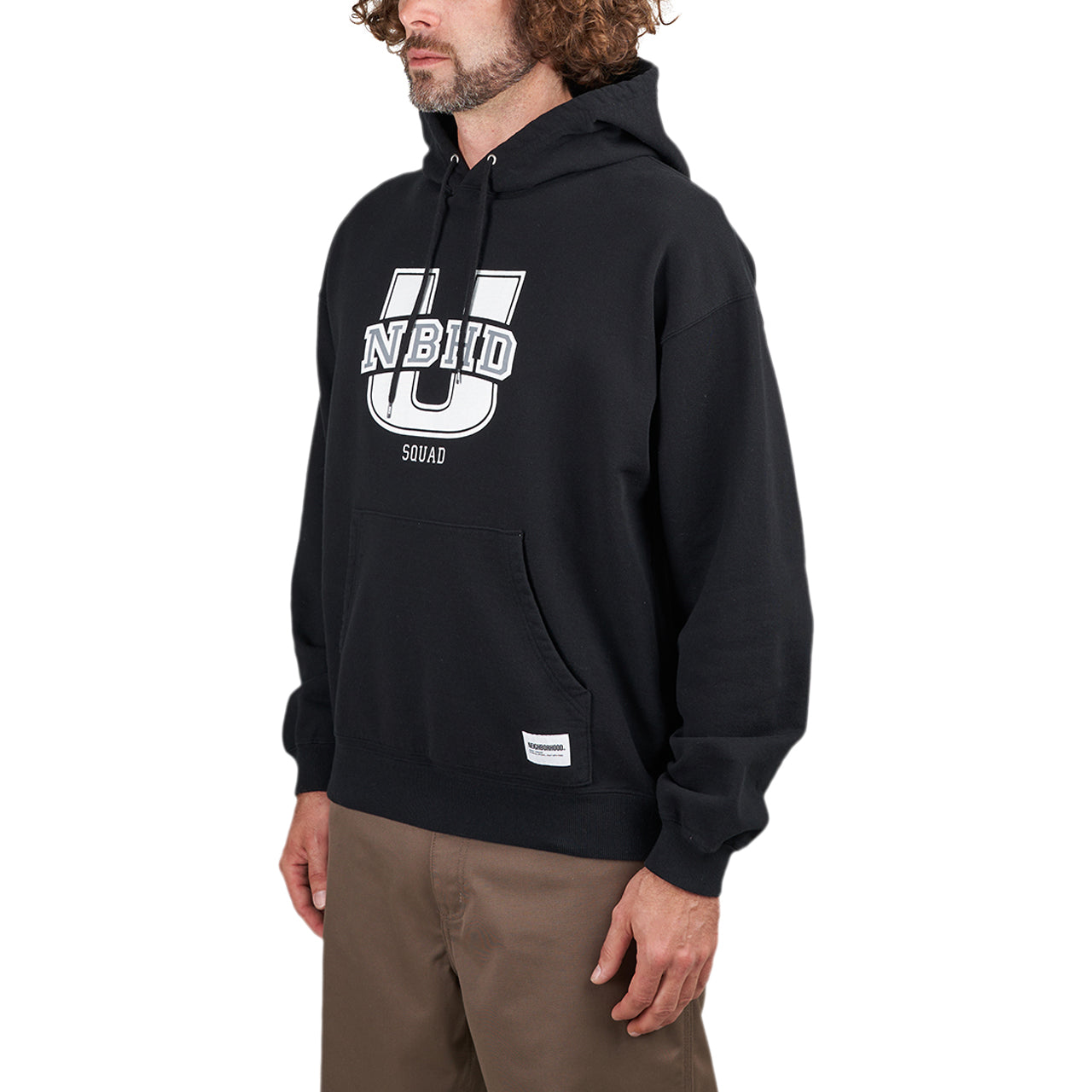 Neighborhood College Hooded Sweatshirt (Schwarz / Weiß) - Allike Store