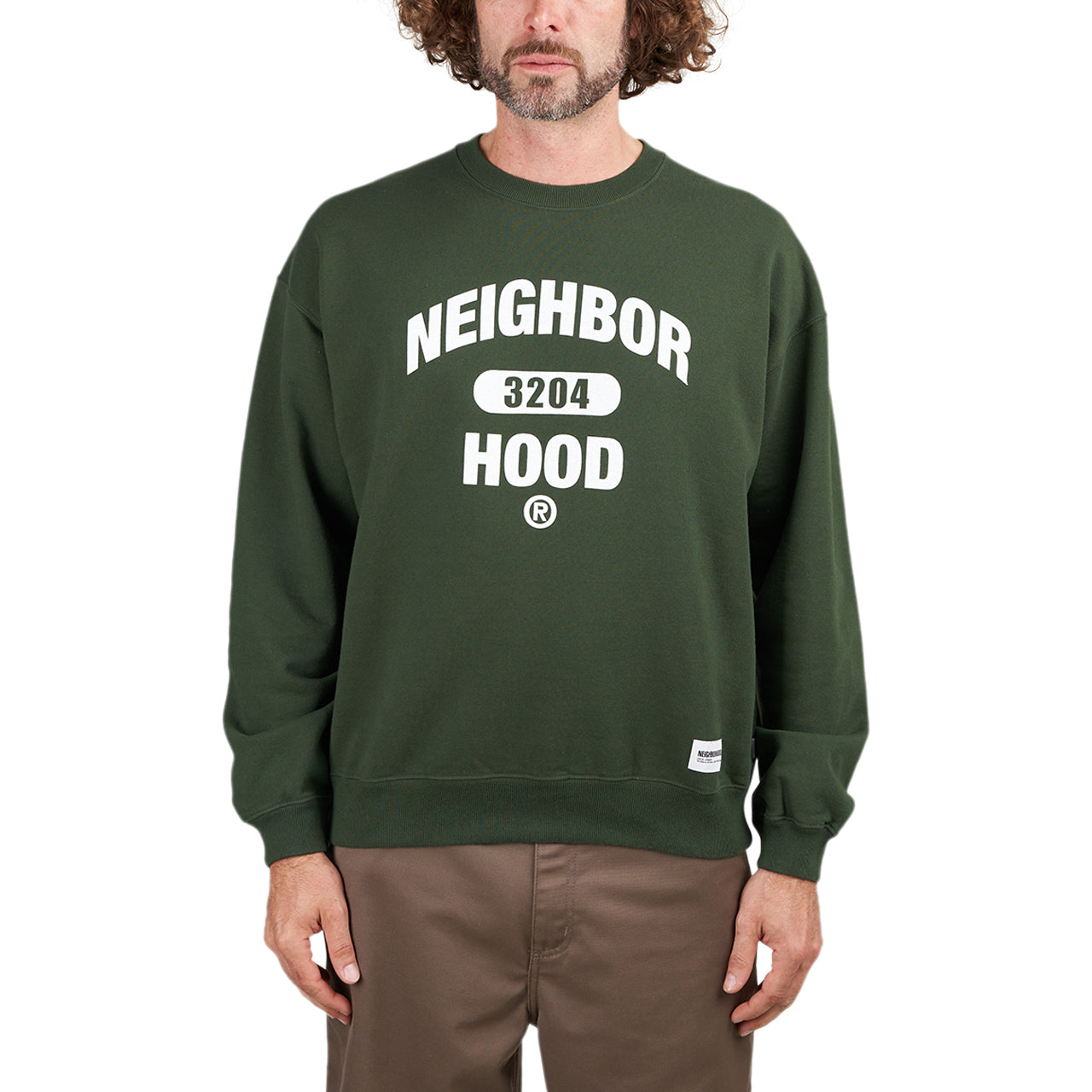 Neighborhood College Sweatshirt (Grün / Weiß)  - Allike Store