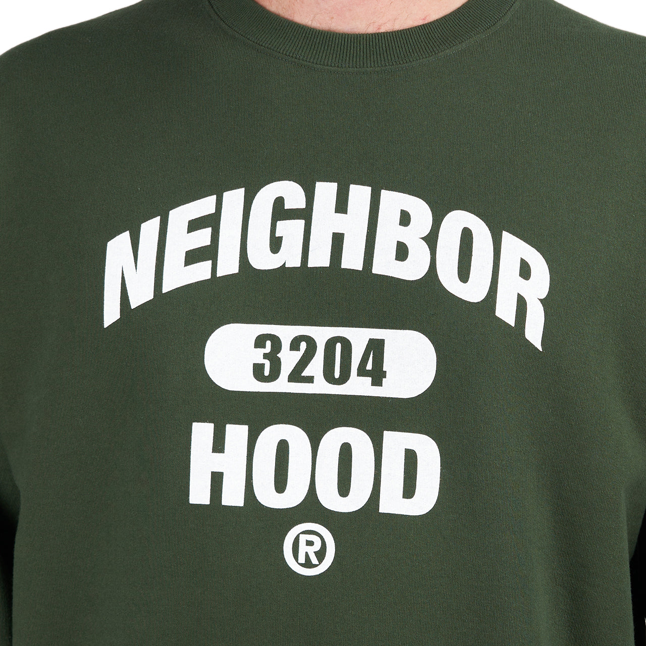 Neighborhood College Sweatshirt (Grün / Weiß)  - Allike Store