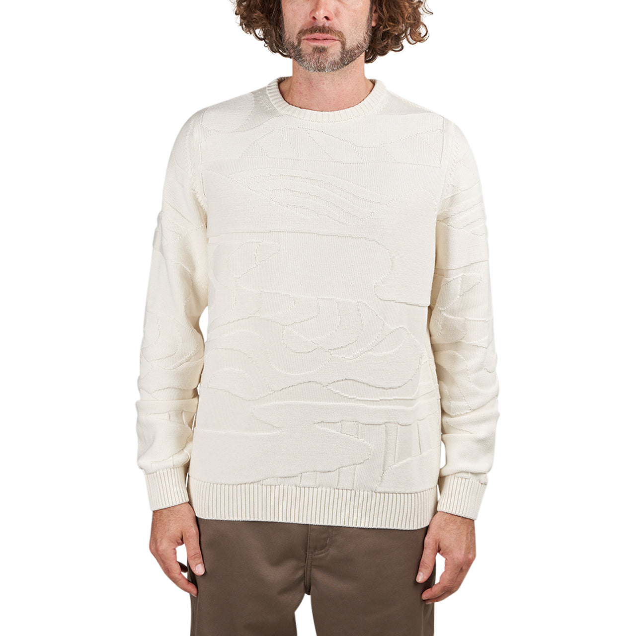 by Parra Landscaped Knitted Pullover (Creme) - Allike Store