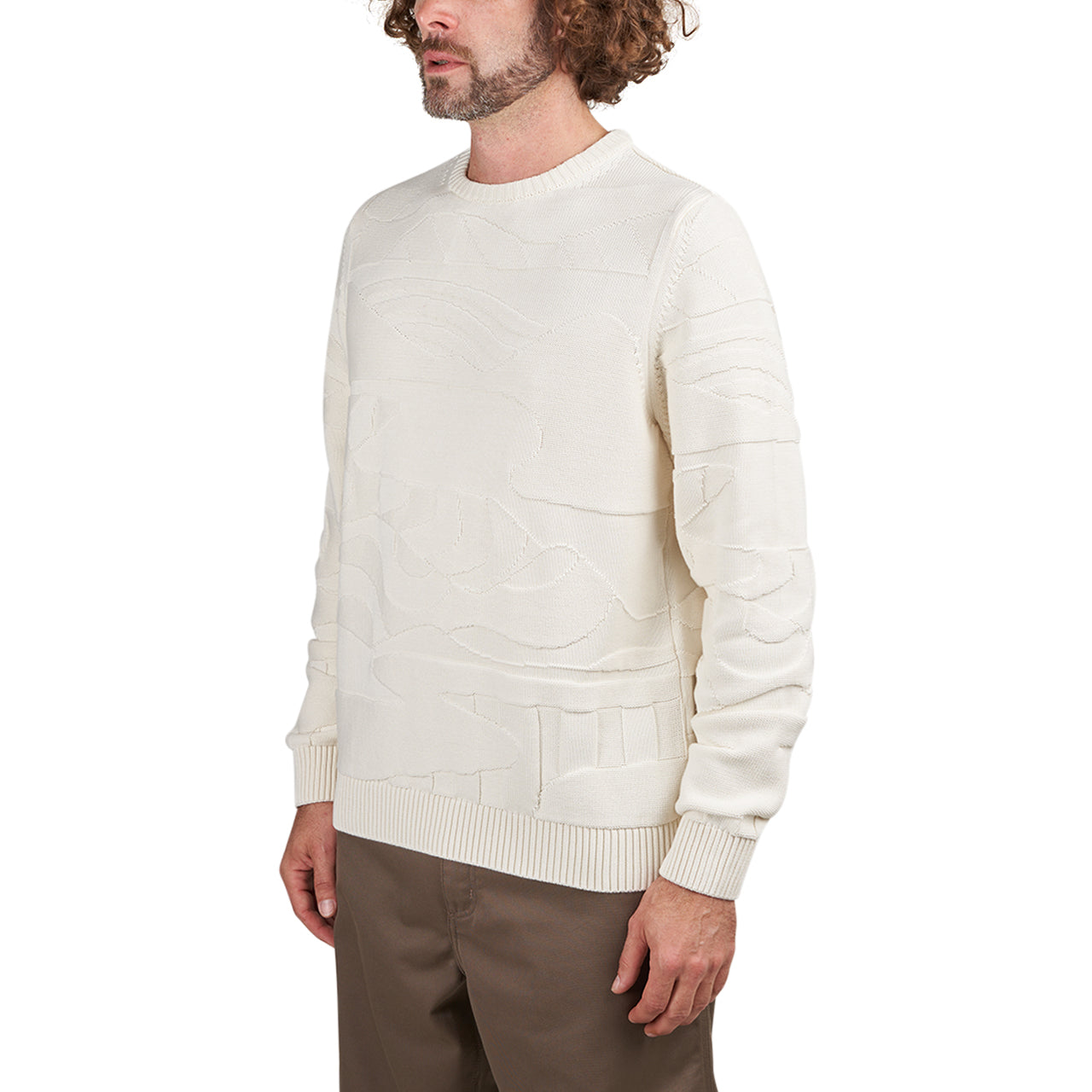 by Parra Landscaped Knitted Pullover (Creme)  - Allike Store