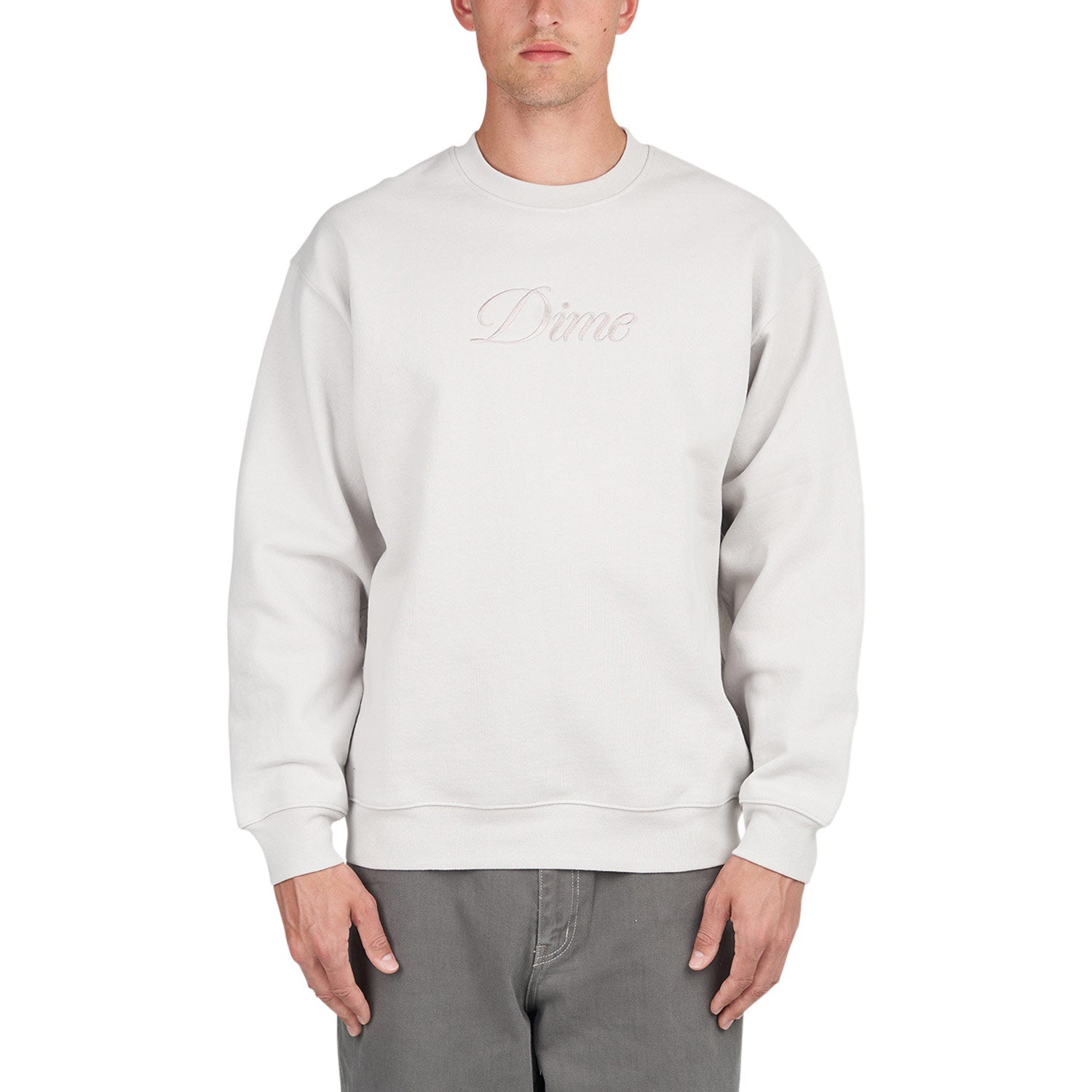 Dime Cursive Logo Crewneck (Grau)  - Allike Store