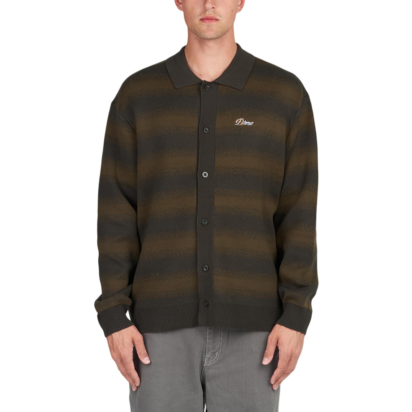 Dime Haze Knit Cardigan (Grün) - Allike Store