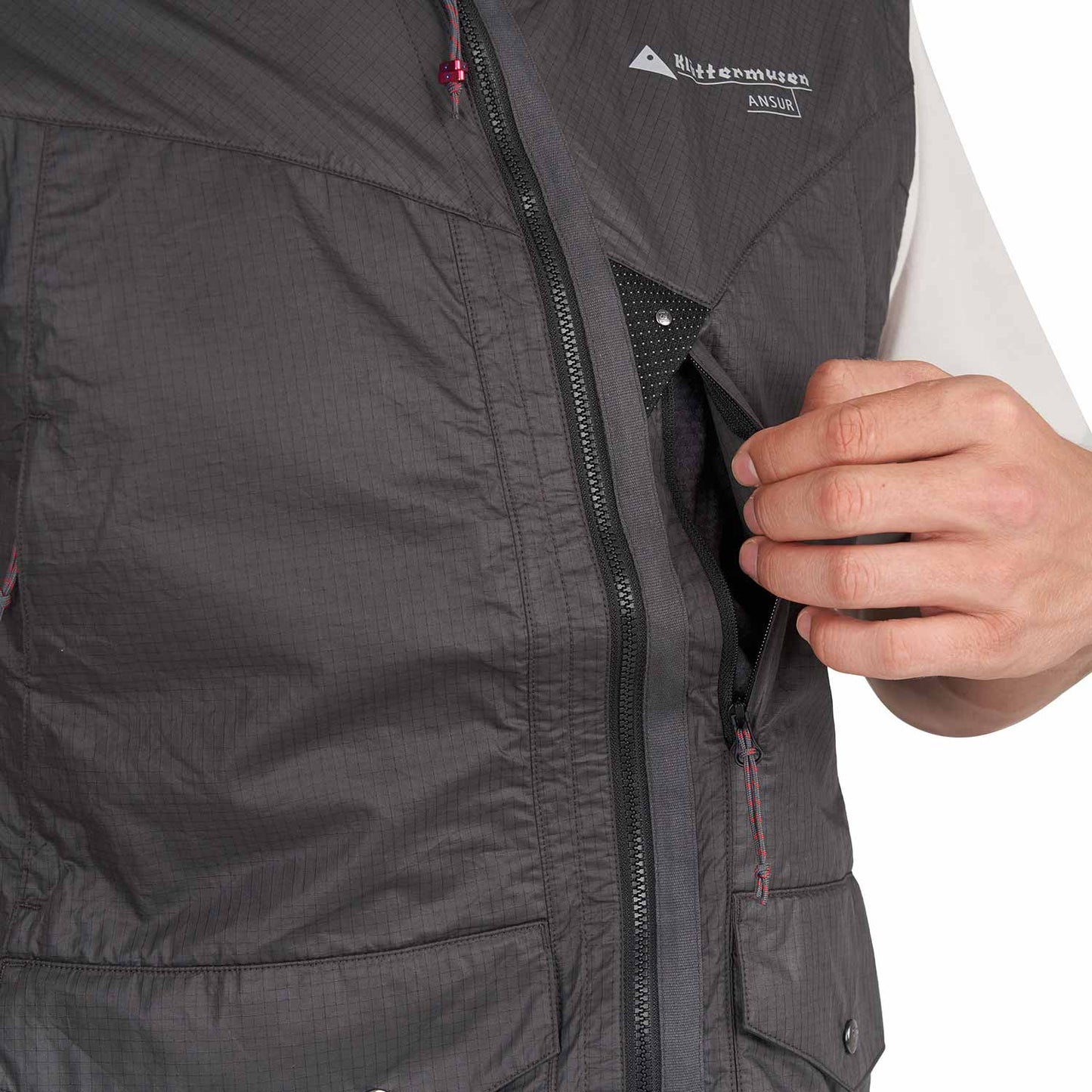 Klättermusen Ansur Wind Vest M's (Schwarz) - Allike Store