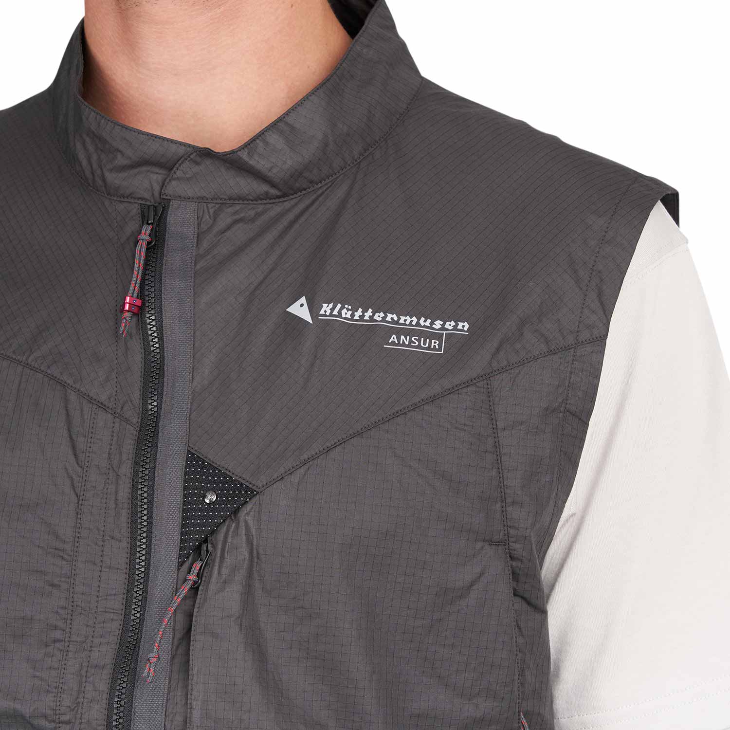 Klättermusen Ansur Wind Vest M's (Schwarz)  - Allike Store