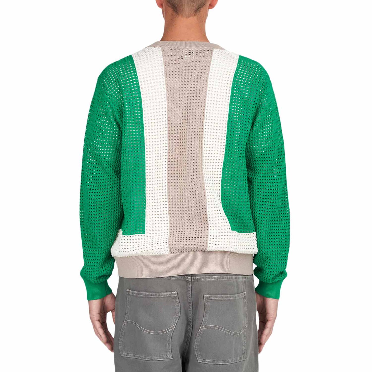 Obey Anderson 60’s Cardigan (Grün / Beige) - Allike Store