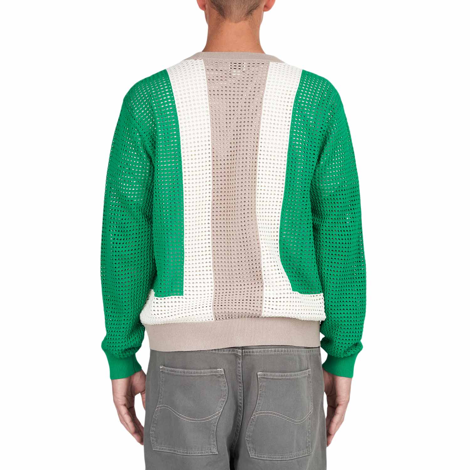 Obey Anderson 60’s Cardigan (Grün / Beige)  - Allike Store