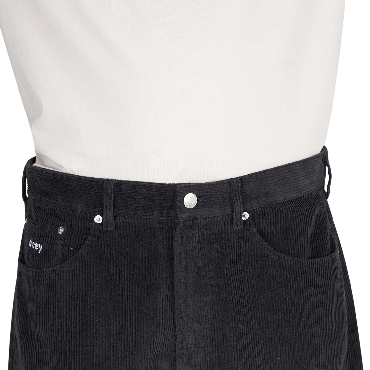 Obey Bigwig Baggy Corduroy Short (Schwarz)  - Allike Store