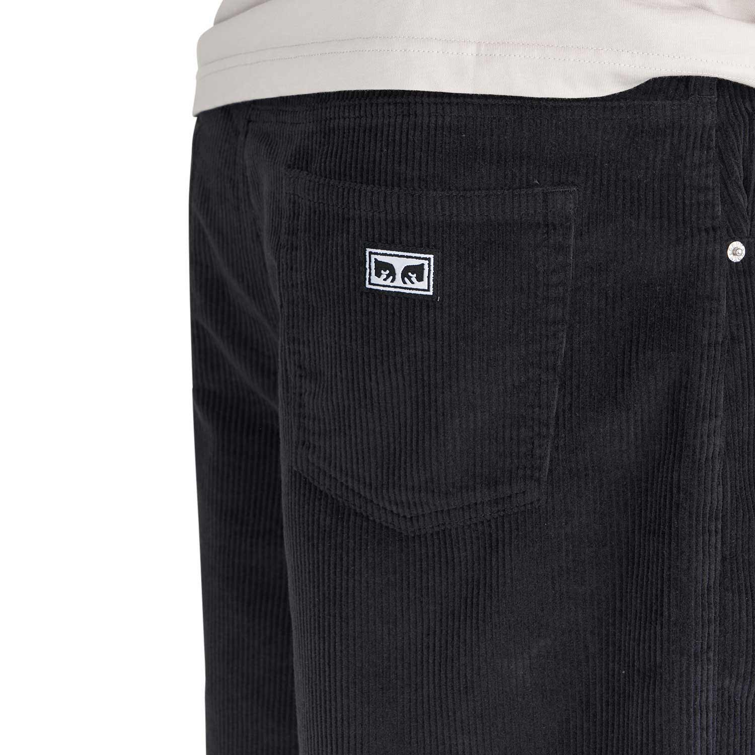 Obey Bigwig Baggy Corduroy Short (Schwarz)  - Allike Store
