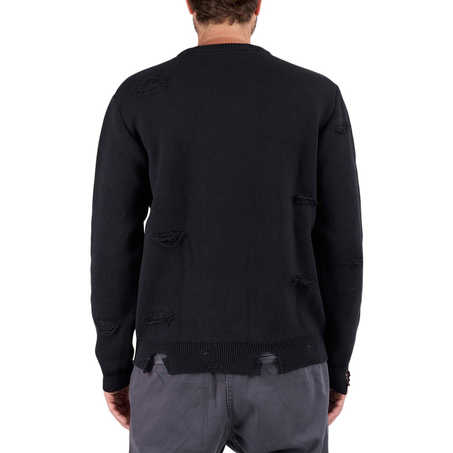 Alpha Industries Distressed Logo Pullover (Schwarz) - Allike Store