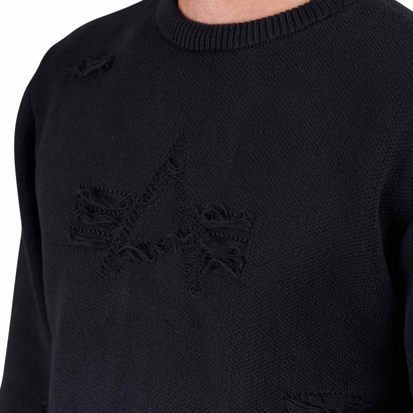 Alpha Industries Distressed Logo Pullover (Schwarz) - Allike Store