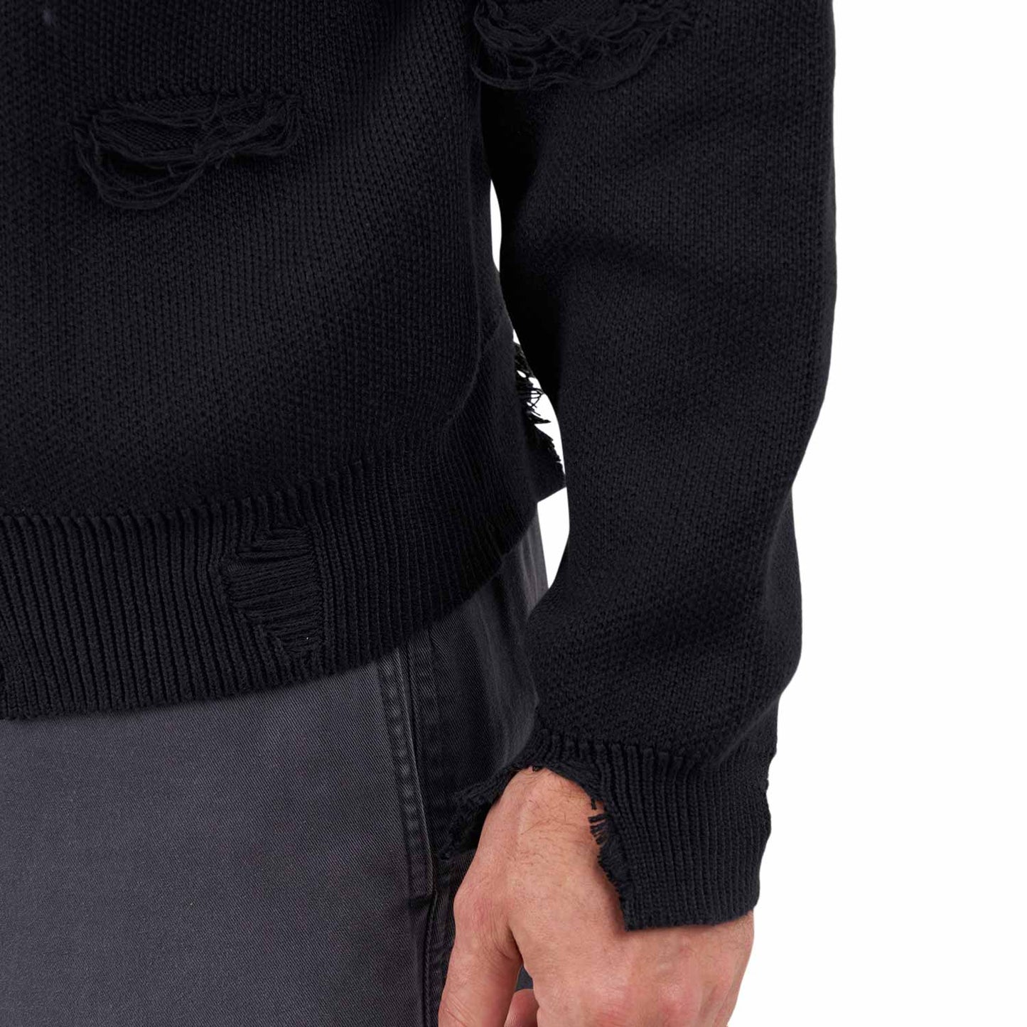 Alpha Industries Distressed Logo Pullover (Schwarz) - Allike Store