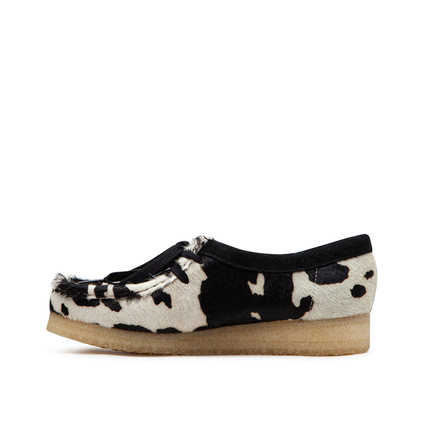 Clarks Originals Wallabee Cow Print HairOn W (Schwarz / Weiß)  - Allike Store